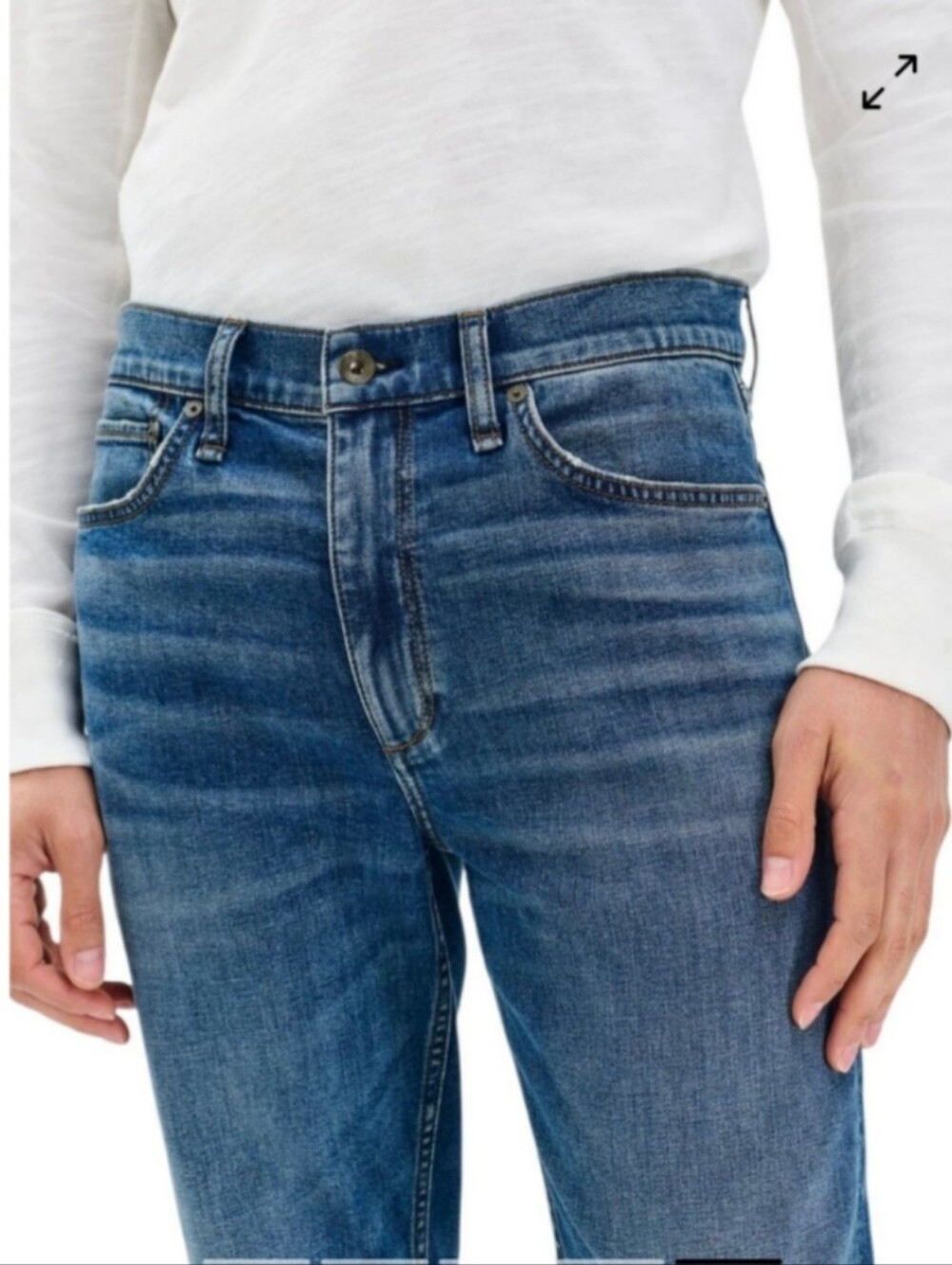 Rag & Bone Fit 2 Slim Fit Dark Wash Straight Jeans In Dusty Trail Size 32x32 - Picture 4 of 14